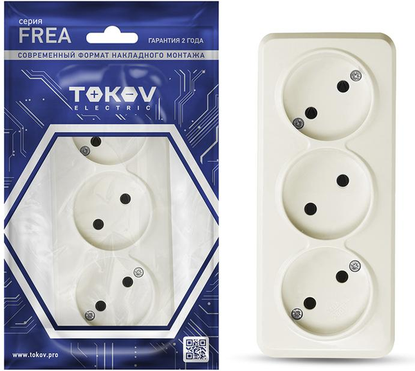 Розетка Tokov Electric Frea TKE-FR-R3-C02 - фото