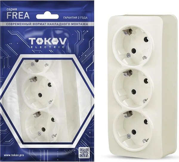 Розетка Tokov Electric Frea TKE-FR-R3Z-C02