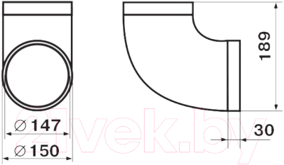Колено воздуховода Zernberg 10191241