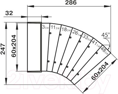Колено воздуховода Zernberg 10192061