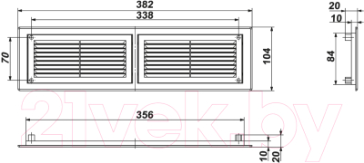 Решетка вентиляционная Zernberg Long 10240701