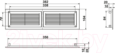 Решетка вентиляционная Zernberg Long 10244651