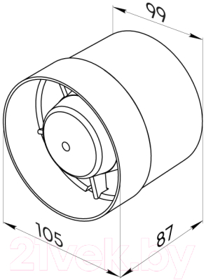 Вентилятор канальный Zernberg Topaz 100 Turbo 10222221