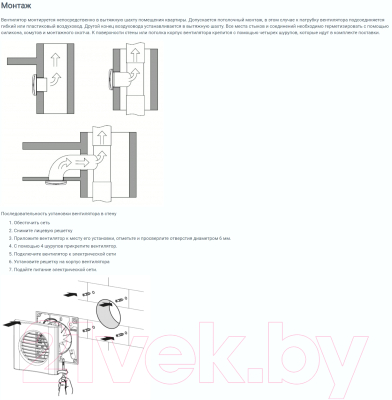 Вентилятор накладной Zernberg Kvarz 100  10222271