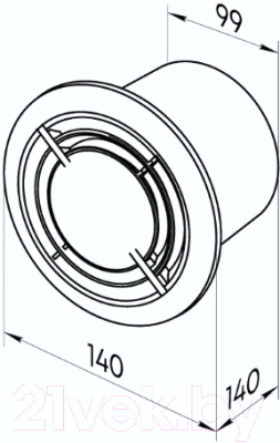 Вентилятор накладной Zernberg Nefrit 100 10222551