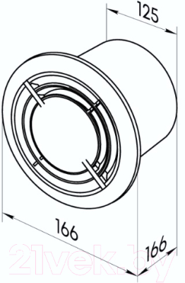 Вентилятор накладной Zernberg Nefrit 125 10222661