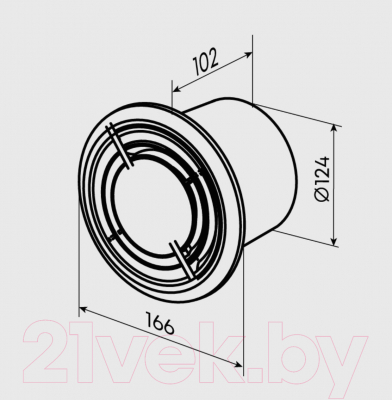 Вентилятор накладной Zernberg Nefrit 125 10222621
