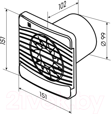 Вентилятор канальный Zernberg Oniks 100 Turbo 10224141