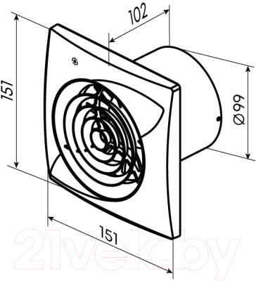 Вентилятор канальный Zernberg Opal 100 10223201