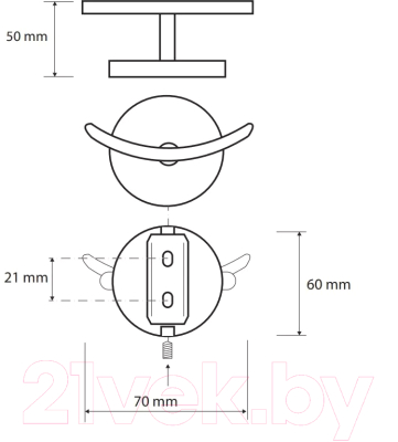 Крючок для ванной Bemeta Nox 102406020