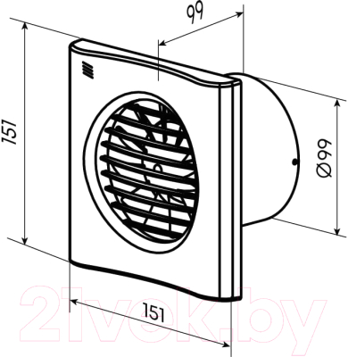 Вентилятор канальный Zernberg Sapfir 100 V 10223471