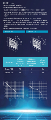 Вентилятор канальный Zernberg Zircon 100 Turbo 10222911