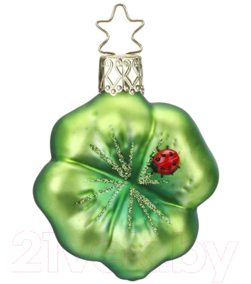 Елочная игрушка Inge's Christmas Good Luck! Клевер / 10046S018 - фото