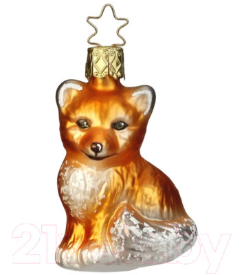 Елочная игрушка Inge's Christmas In The Woods. Лисенок / 10019S015 - фото