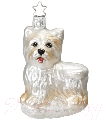 Елочная игрушка Inge's Christmas House And Farm. Вест-хайленд-терьер / 10006S016 - фото