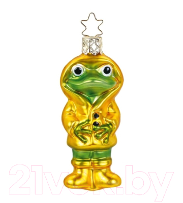 Елочная игрушка Inge's Christmas House And Farm. Лягушка / 10041S019 - фото