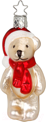 Елочная игрушка Inge's Christmas Wish For Christmas. Мишка Тедди / 10025S016 - фото
