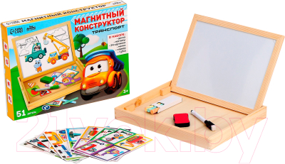 Конструктор магнитный Лесная мастерская Транспорт / 9712478 - фото