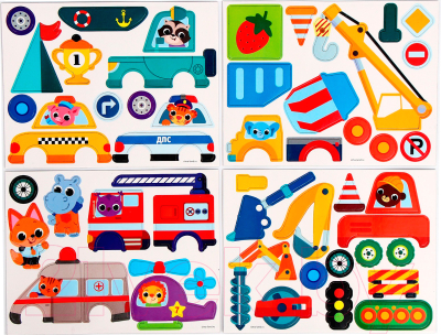 Конструктор магнитный Лесная мастерская Транспорт / 9712478