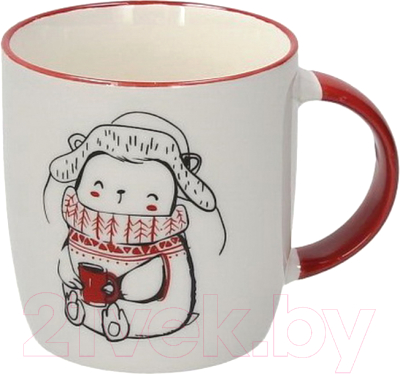 Кружка Andrea Fontebasso New Milk&Coffee Cozy Xmas. Медвежонок с кружкой / NL689H2M205-2 - фото