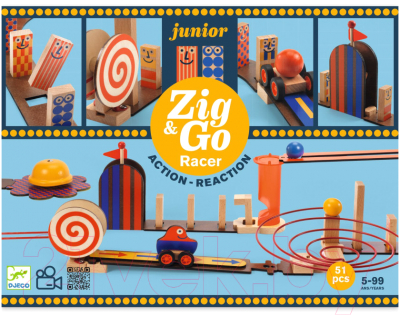 Конструктор кинетический Djeco Zig & Go 51 / DJ05650 - фото