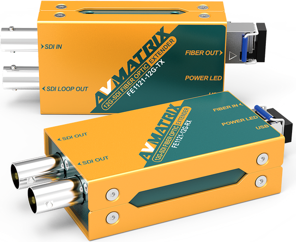 Комплект удлинителя приемопередатчика видеосигнала Avmatrix FE1121-12G SDI 10км / 29999 - фото