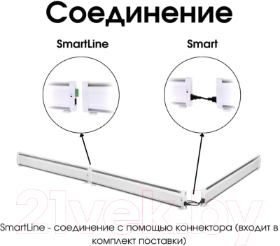 Теплый плинтус электрический Mr.Tektum Smart Line 1.1м левый
