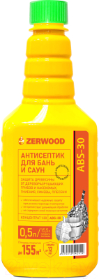 Антисептик для древесины Zerwood Для бани и сауны ABS-30 концентрат - фото