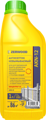 Антисептик для древесины Zerwood Невымываемый AKN-12 концентрат - фото
