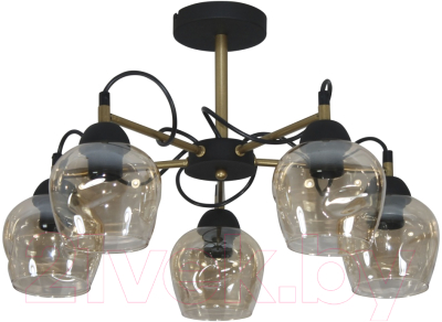 Люстра Элетех Мирра 151 НСБ 01-5x60-165 Е27 / 1005405273 (черный/золото) - фото