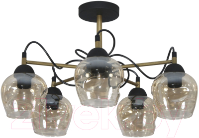 Люстра Элетех Мирра 151 НСБ 01-5x60-165 Е27 / 1005405273 (черный/золото)