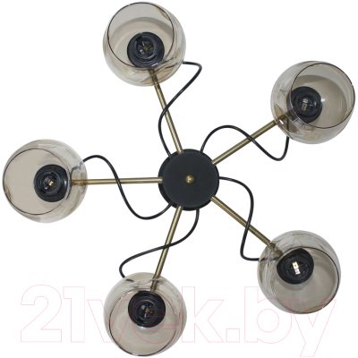 Люстра Элетех Мирра 151 НСБ 01-5x60-165 Е27 / 1005405273 (черный/золото)