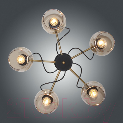 Люстра Элетех Мирра 151 НСБ 01-5x60-165 Е27 / 1005405273 (черный/золото)