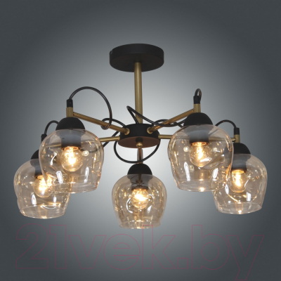 Люстра Элетех Мирра 151 НСБ 01-5x60-165 Е27 / 1005405273 (черный/золото)