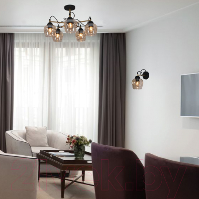 Люстра Элетех Мирра 151 НСБ 01-5x60-165 Е27 / 1005405273 (черный/золото)