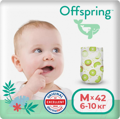 Подгузники детские Offspring M 6-10кг Киви / OF01M42KIW - фото