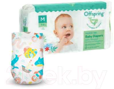 Подгузники детские Offspring M 6-10кг Карибы / OF01M42CRB