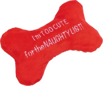 Игрушка для собак Beeztees Плюшевая Рождественская косточка / 2400097 - фото