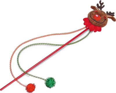 Игрушка для кошек Beeztees Плюшевая Рождественский олень / 2400112 - фото