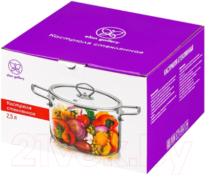 Кастрюля Elan Gallery Crystal Glass / 360161 