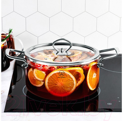 Кастрюля Elan Gallery Crystal Glass / 360161 