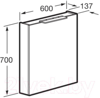 Шкаф с зеркалом для ванной Roca Oleta 60 / A857645806