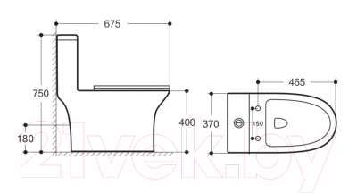Унитаз напольный BelBagno Lounge BB8618CPR-MN/SC
