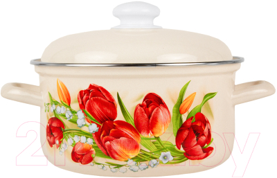 Кастрюля Лысьвенские эмали Ласковый май / С-1512АП2/4Жм - фото