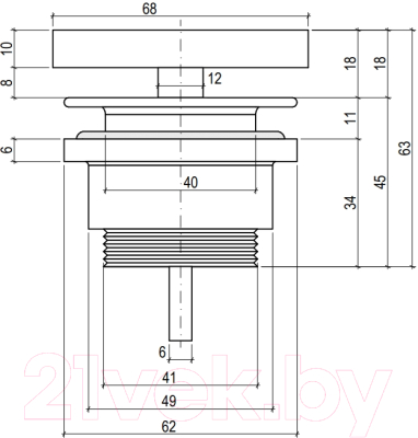 Донный клапан Salini D 602 / 16721WG