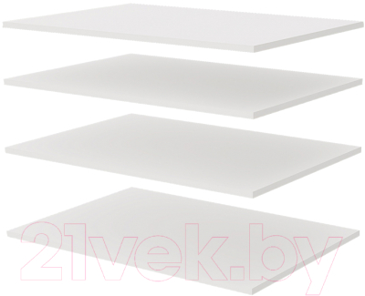 Шкаф Горизонт Мебель 1500 3-х створчатый с полками (белый/бетон)