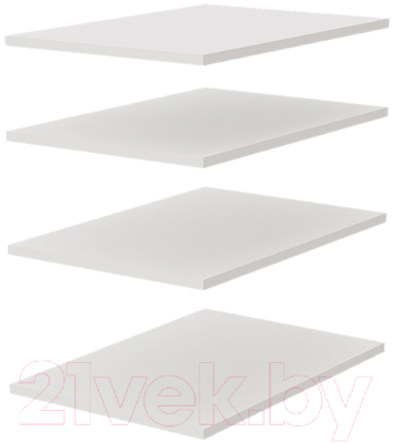 Шкаф Горизонт Мебель 1500 3-х створчатый с полками (белый/бетон)