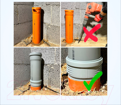 Муфта внутренней канализации Burke 110/110/110110B с увеличенным внутренним проходом