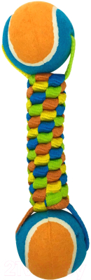 Игрушка для собак Pet Park Плетенка с двумя теннисными мячами / WB19412-1 - фото