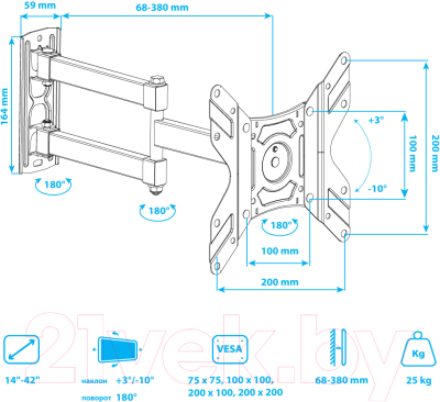 Кронштейн для телевизора ARM Media LCD-205